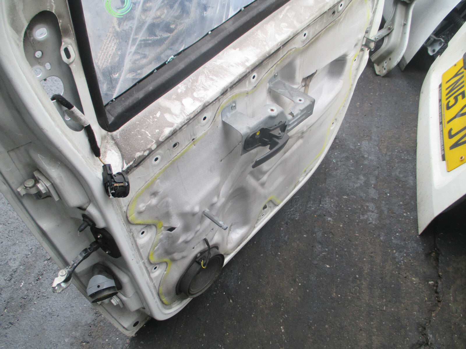2015 PEUGEOT BIPPER OSF DRIVER SIDE FRONT DOOR BARE WHITE
