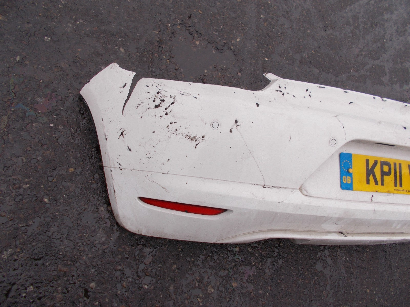2011 VOLKSWAGEN SCIROCCO GT COUPE REAR BUMPER COMPLETE WHITE