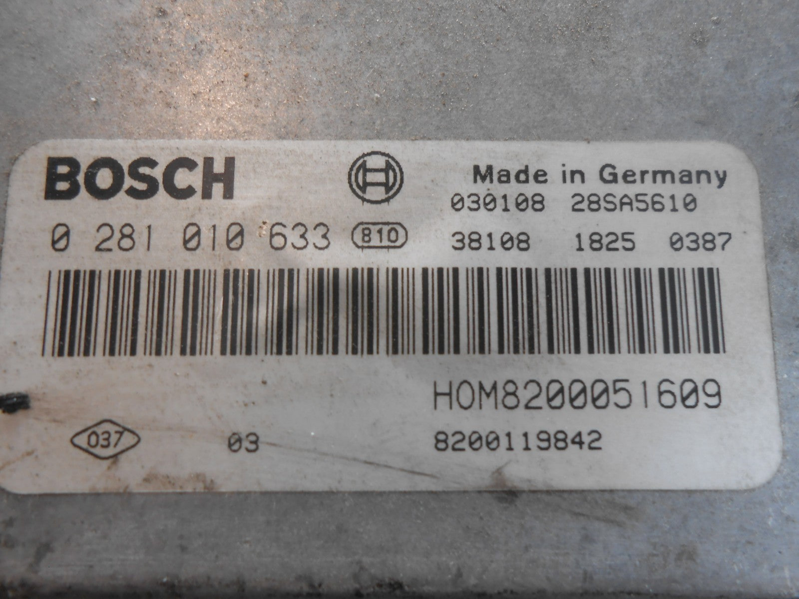 VAUXHALL VIVARO F7 (MK1) 2001-2014 1.9 DTI (F9Q760) ECU MODULE 8200119842