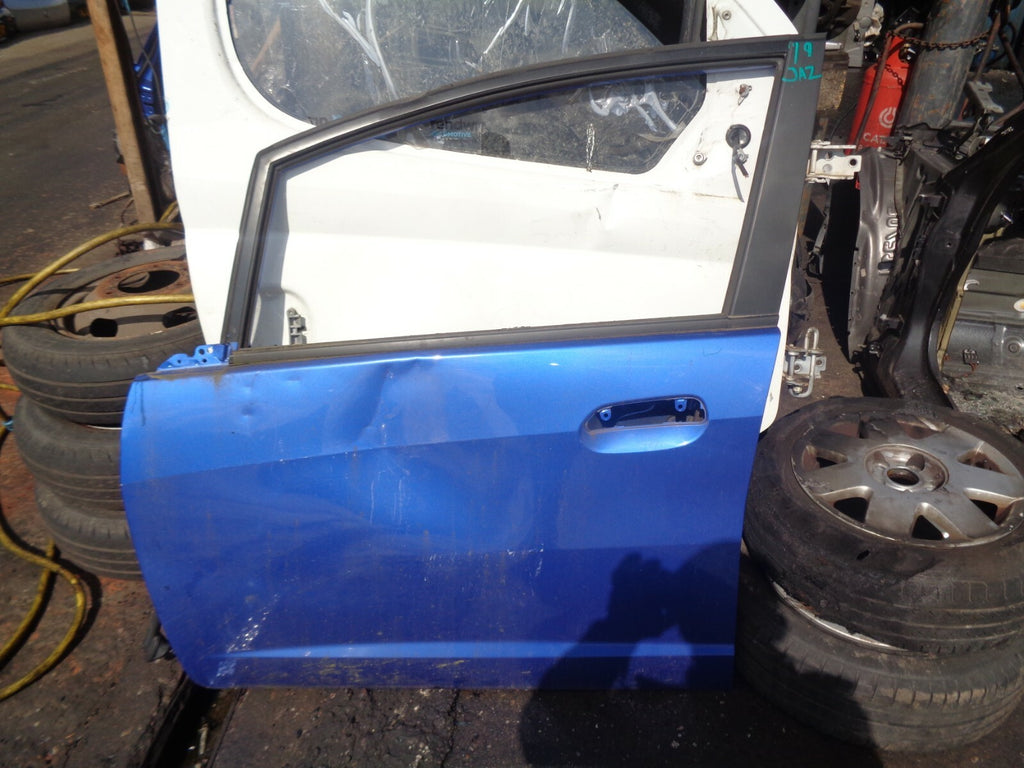 HONDA JAZZ MK3 2015 NSF PASSENGER SIDE FRONT BARE DOOR BLUE