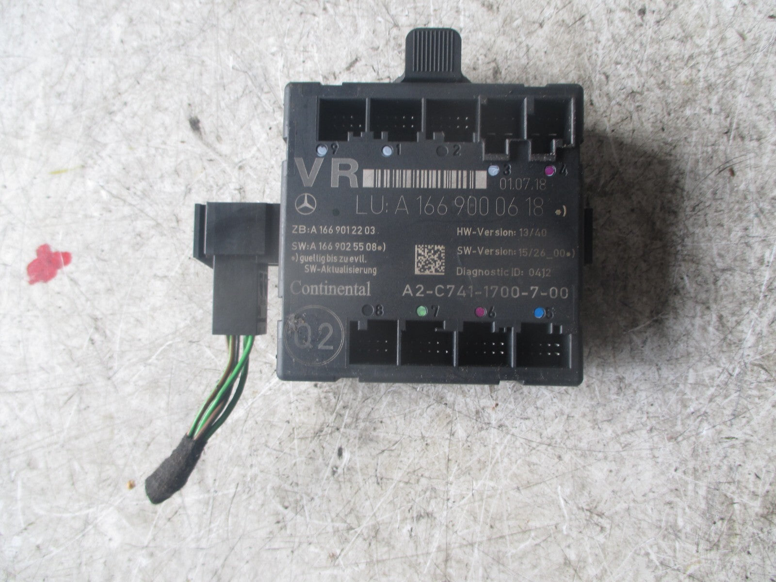 MERCEDES A CLASS W176 2016 OSF DRIVER SIDE FRONT DOOR CONTROL MODULE A1669000618