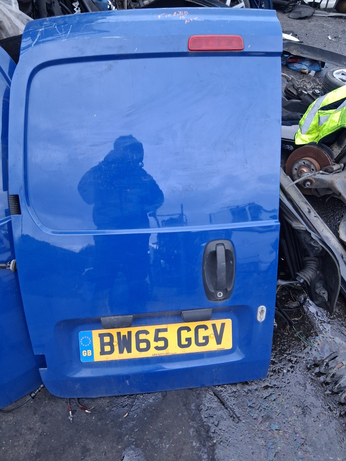 2016 FIAT FIORINO NSR PASSENGER SIDE REAR BACK DOOR WITHOUT HINGES BLUE