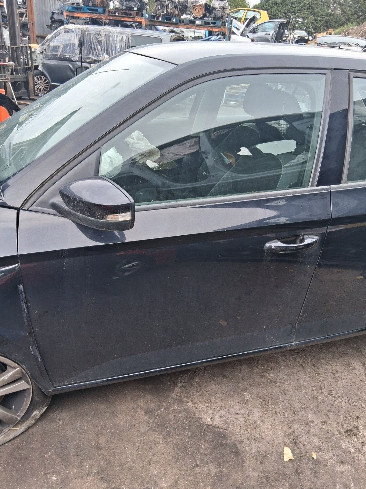 2020 SKODA FABIA MK3 NJ HATCHBACK NSF PASSENGER SIDE FRONT LEFT BARE DOOR BLACK