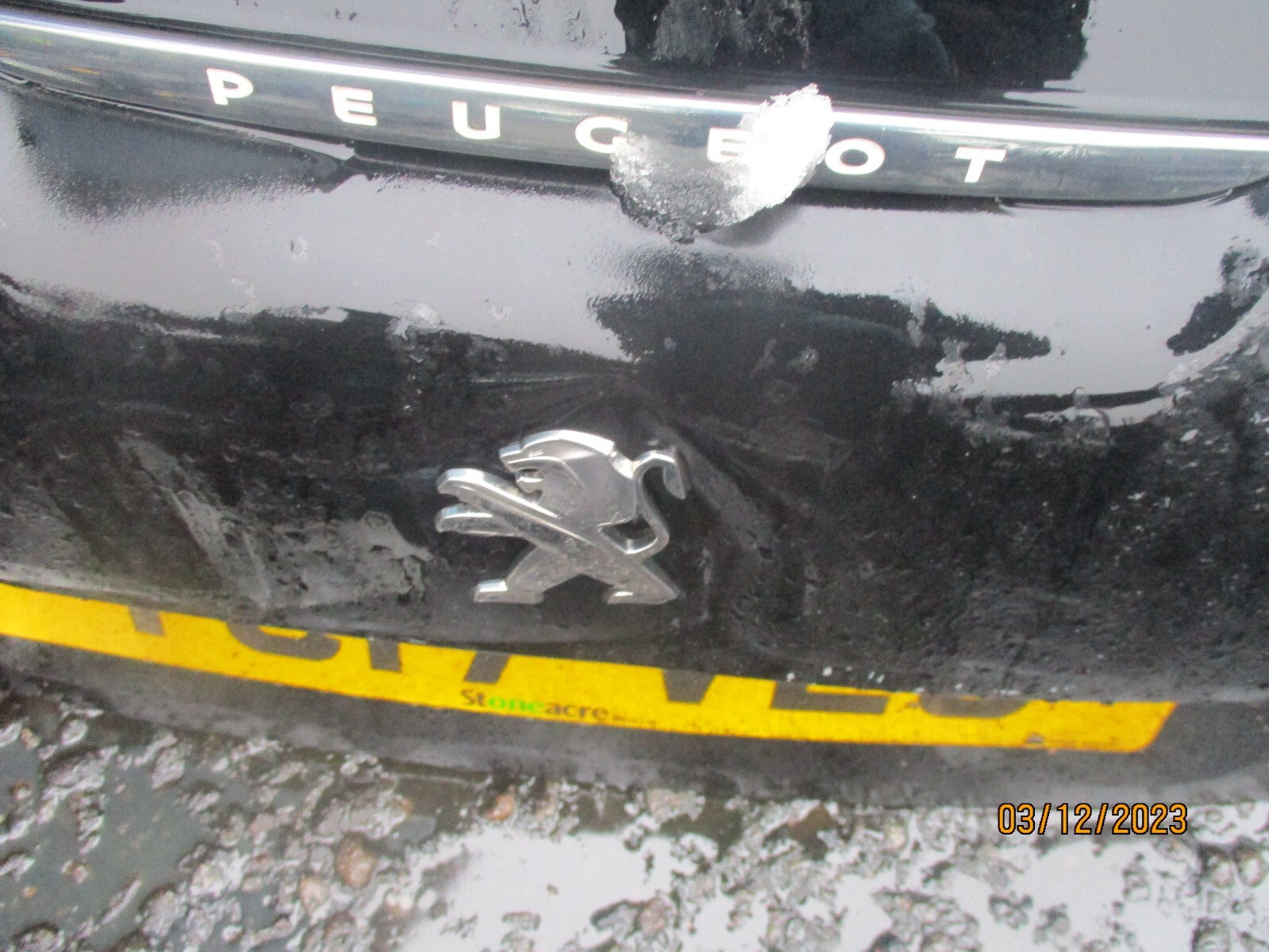 PEUGEOT 208 2017 3 DOOR BARE TAILGATE BOOTLID BLACK KTV