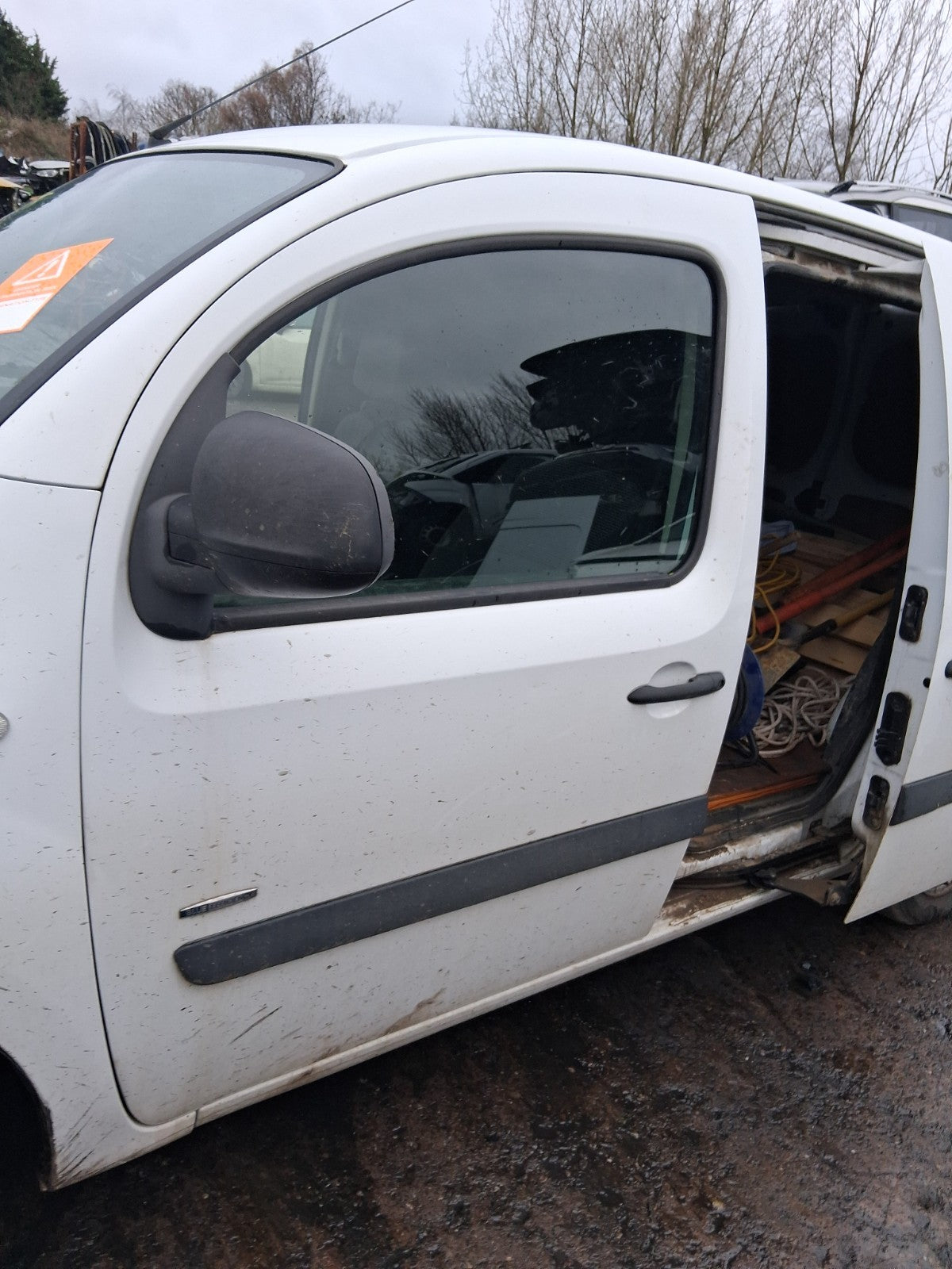 2016 MERCEDES CITAN W415 NSF PASSENGER SIDE FRONT LEFT BARE DOOR WHITE