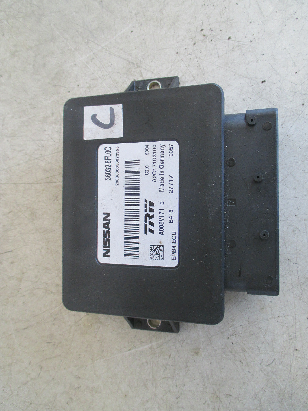 NISSAN QASHQAI J11 2017 MK2 HANDBRAKE CONTROL MODULE UNIT 360326FL0C