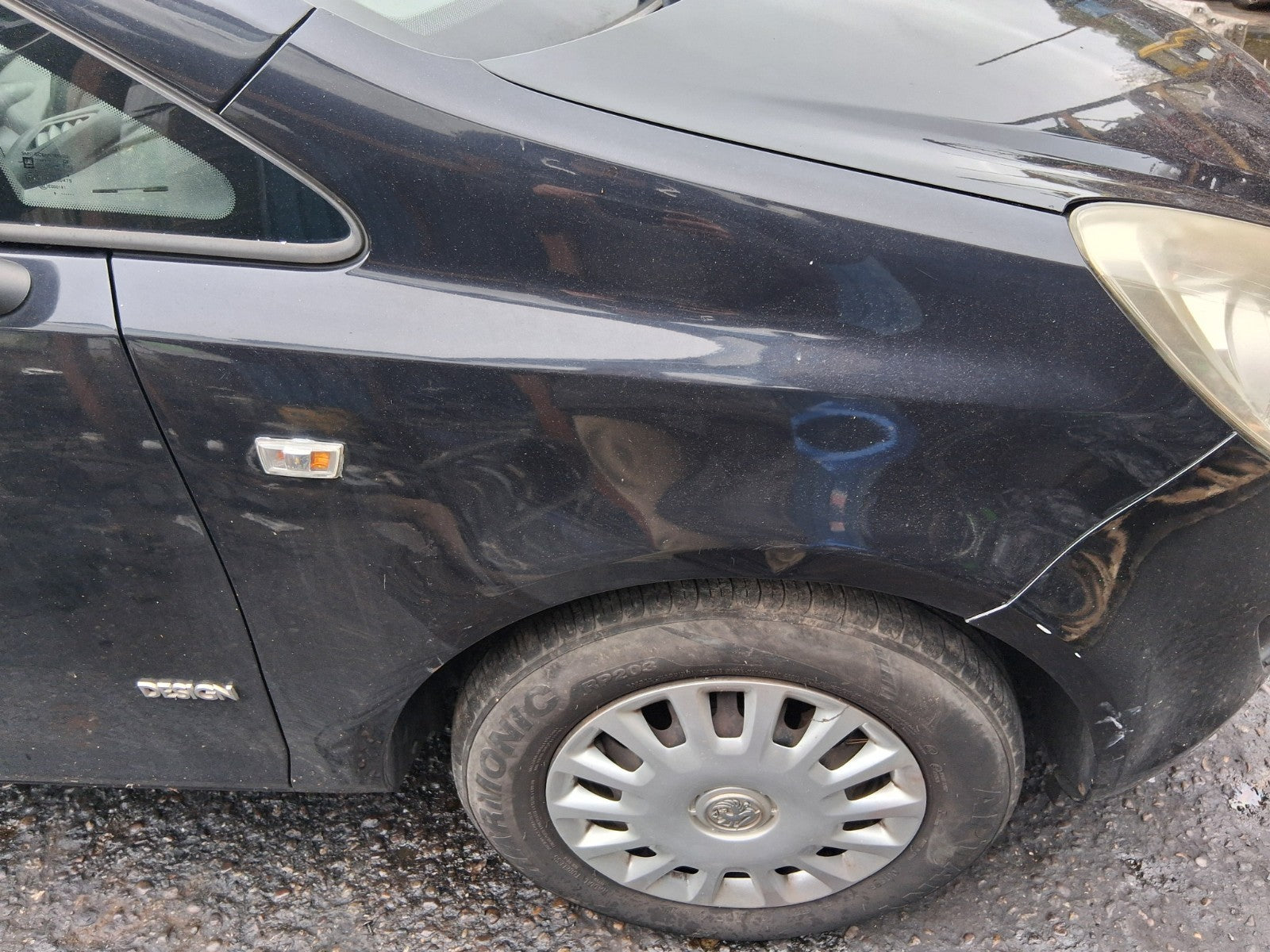 2009 VAUXHALL CORSA D 3 DOOR OSF DRIVER SIDE FRONT RIGHT WING PANEL BLACK