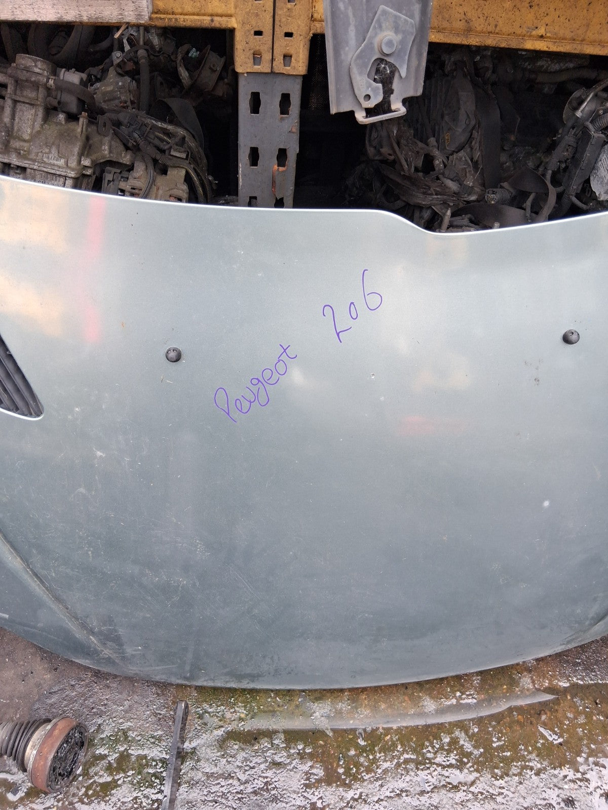 2001 PEUGEOT 206 FRONT BONNET HOOD PANEL GREEN