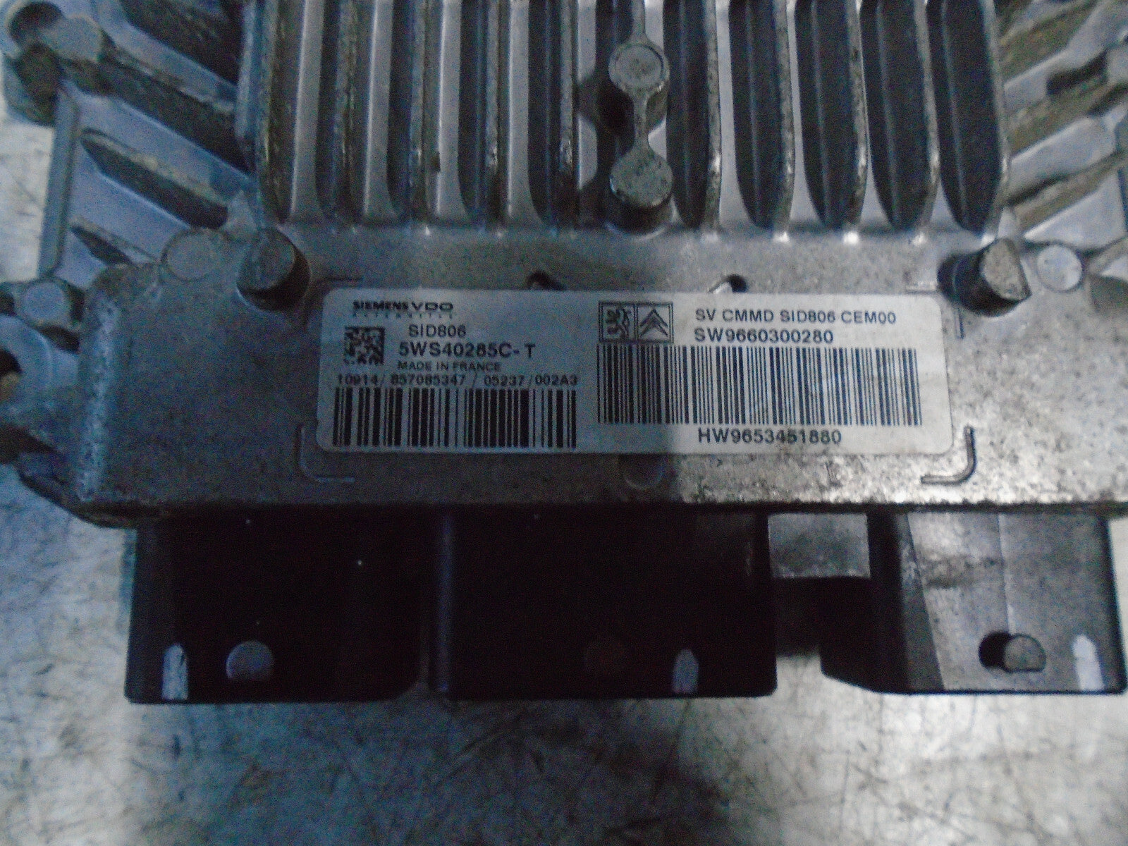 CITROEN C3 2006 MK1 1.4 DIESEL ECU ENGINE CONTROL MODULE UNIT 9653451880