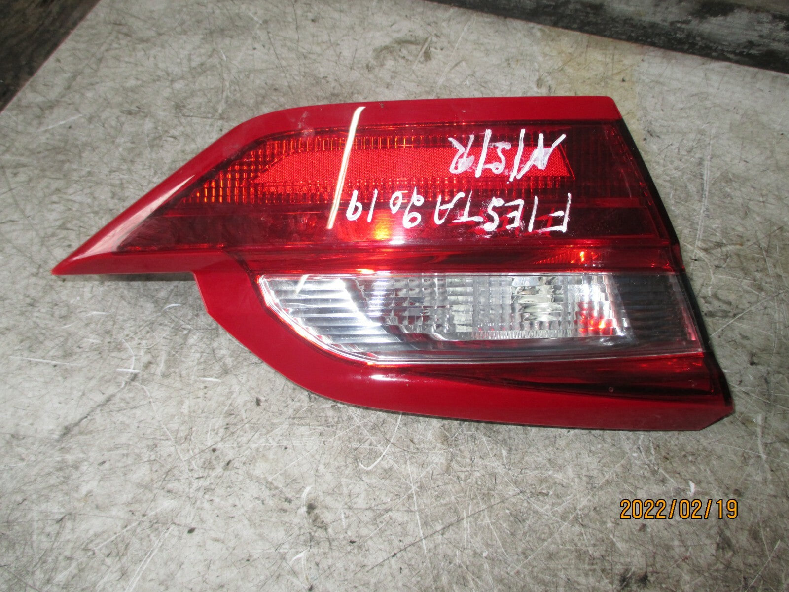 FORD FIESTA MK8 2019 NSR PASSENGER SIDE REAR TAIL LIGHT TAIL LAMP H1BB13A603AH