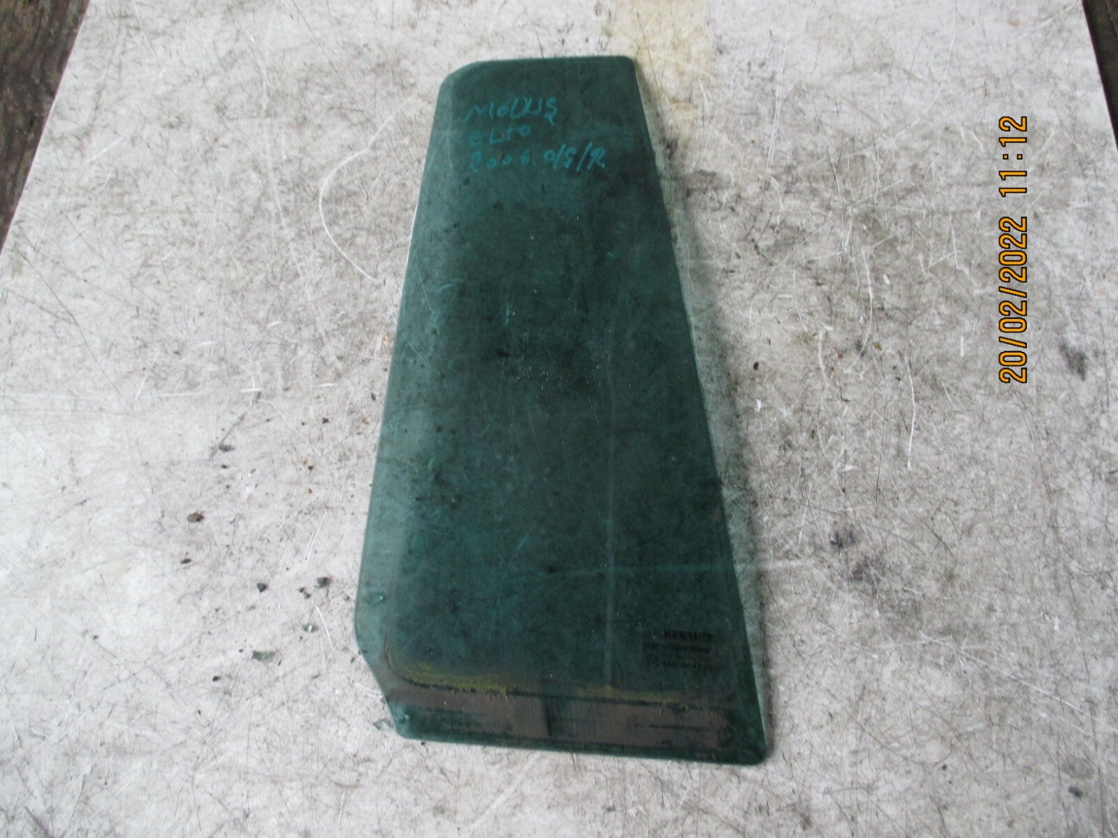 RENAULT MODUS 2006 OSR REAR DRIVER SIDE QUARTER WINDOW GLASS