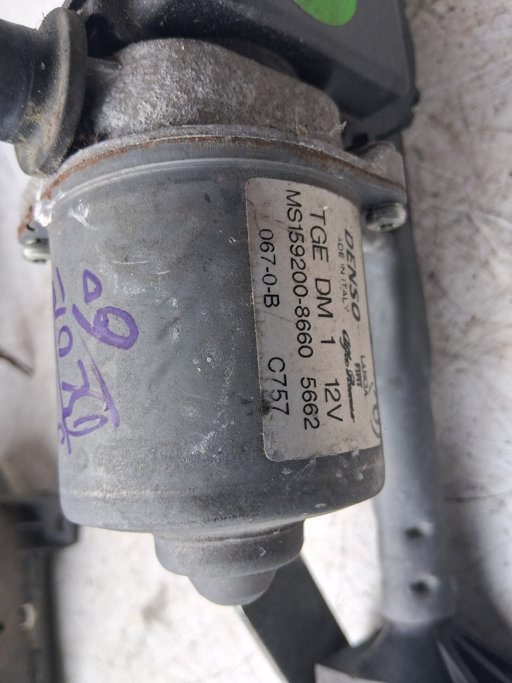 2010 FIAT 500 LOUNGE MK1 FRONT WINDSCREEN WIPER MOTOR LINKAGE MS1592008660
