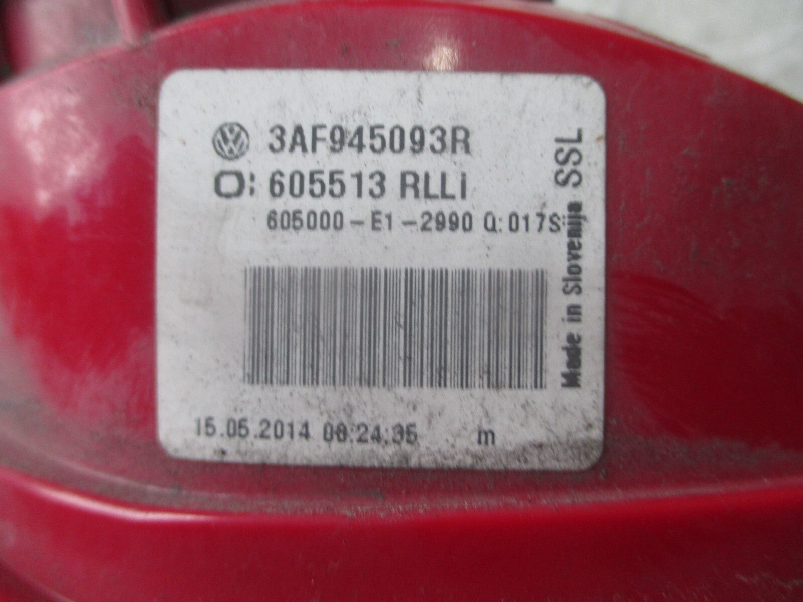VW VOLKSWAGEN B7 PASSAT 2016 ESTATE PASSENGER REAR INNER TAIL LIGHT  3AF945093R