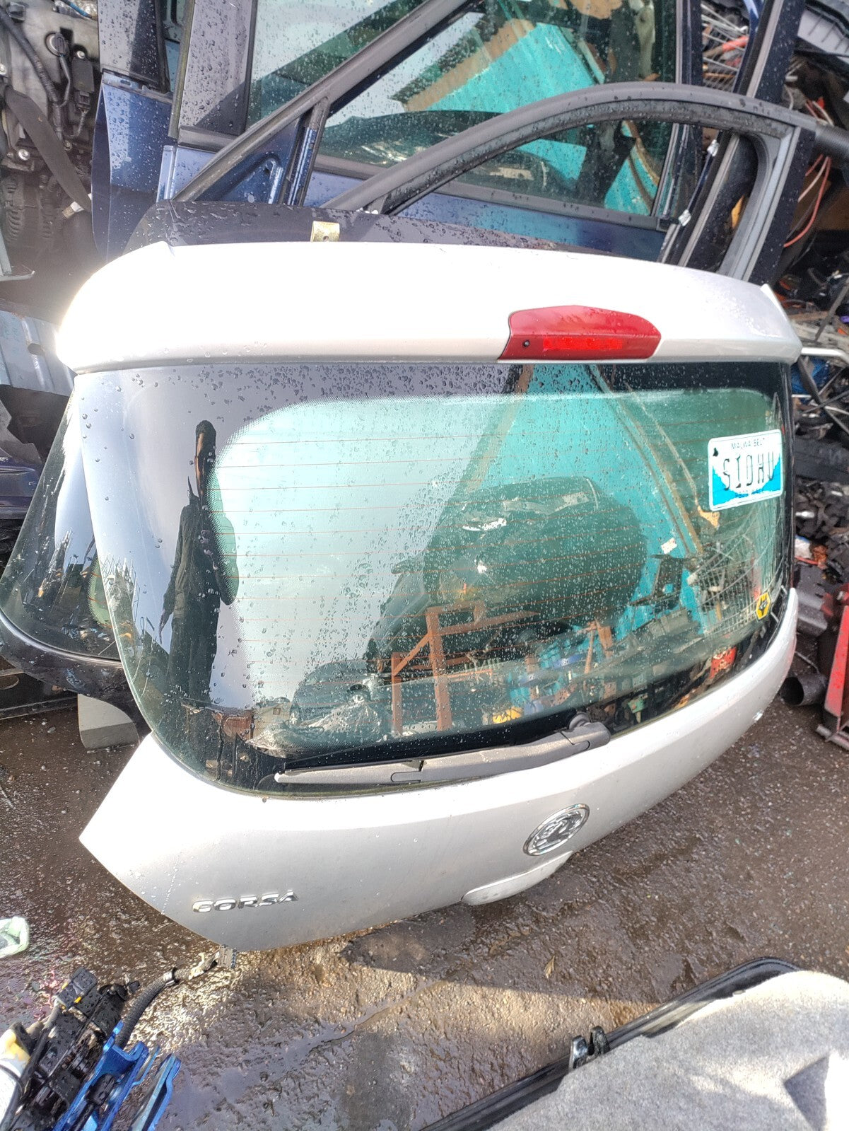 VAUXHALL CORSA D 2007 3 DOOR COMPLETE TAILGATE BOOTLID SILVER