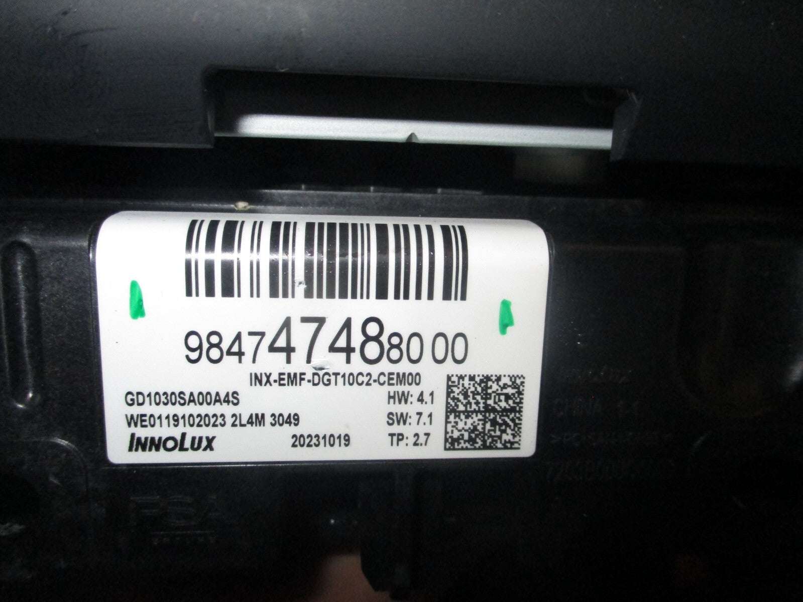 2024 JEEP AVENGER MULTIFUNCTION SCREEN DISPLAY SAT NAV 9847474880