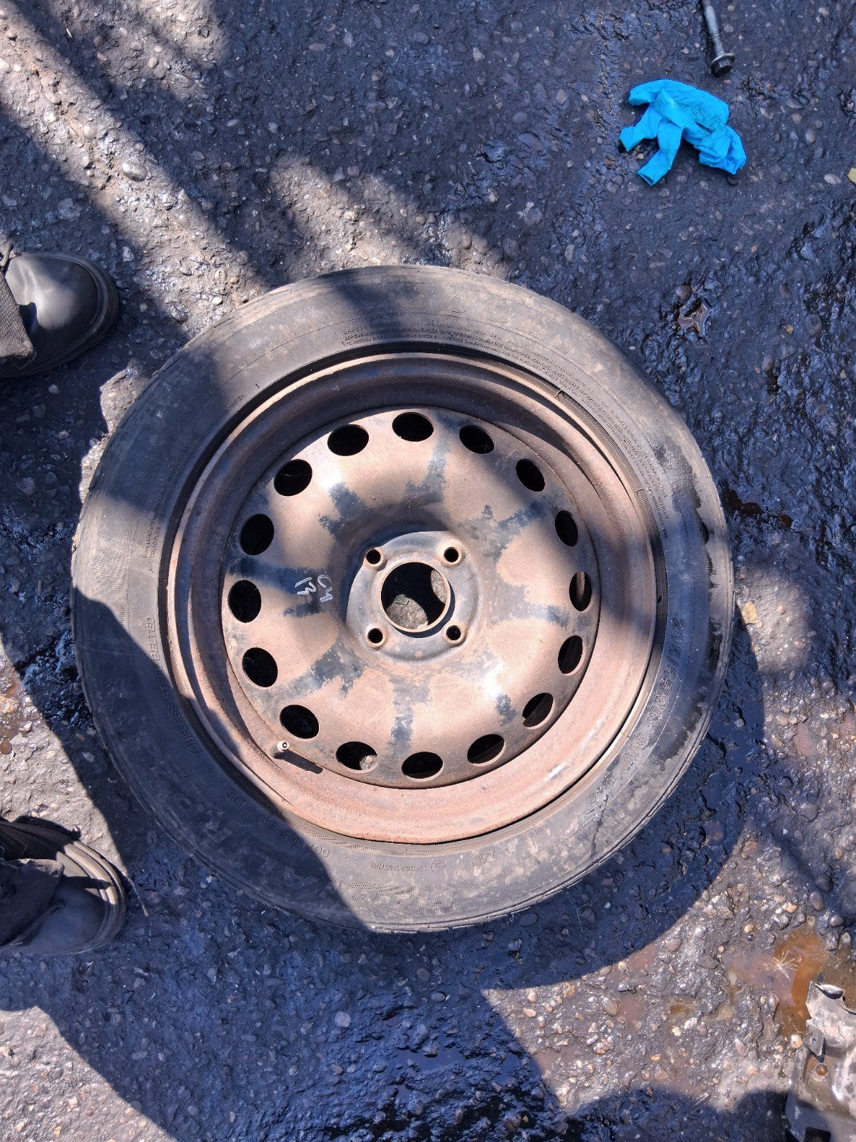 2013 CITROEN C4 MK2 16 INCH STEEL WHEEL WITH TYRE 205/55R16