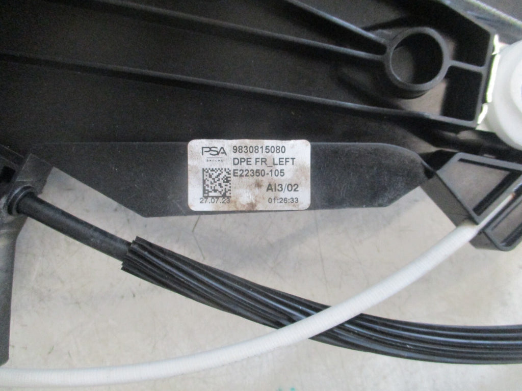 2023 VAUXHALL ASTRA L MK8 NSF PASSENGER FRONT WINDOW MOTOR REGULATOR 9830815080