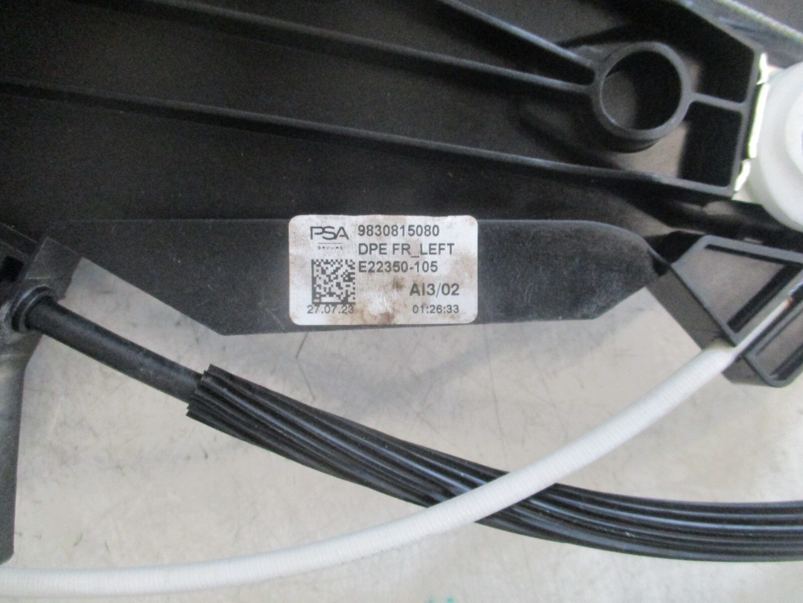 2023 VAUXHALL ASTRA L MK8 NSF PASSENGER FRONT WINDOW MOTOR REGULATOR 9830815080