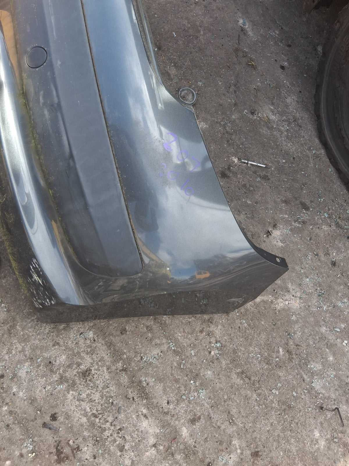 2010 PEUGEOT 207 PRE FACELIFT REAR COMPLETE BUMPER GREY