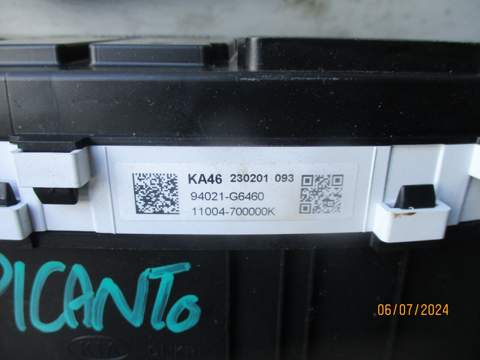 2023 KIA PICANTO MK3 1.0 PETROL AUTO SPEEDO SPEEDOMETER CLUSTER 94021G6460