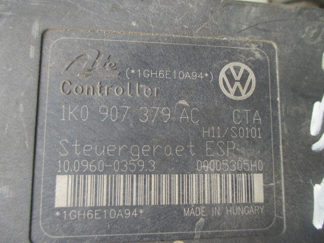 AUDI A3 2006 TYPE 8P ABS PUMP CONTROL MODULE 1K0907379AC