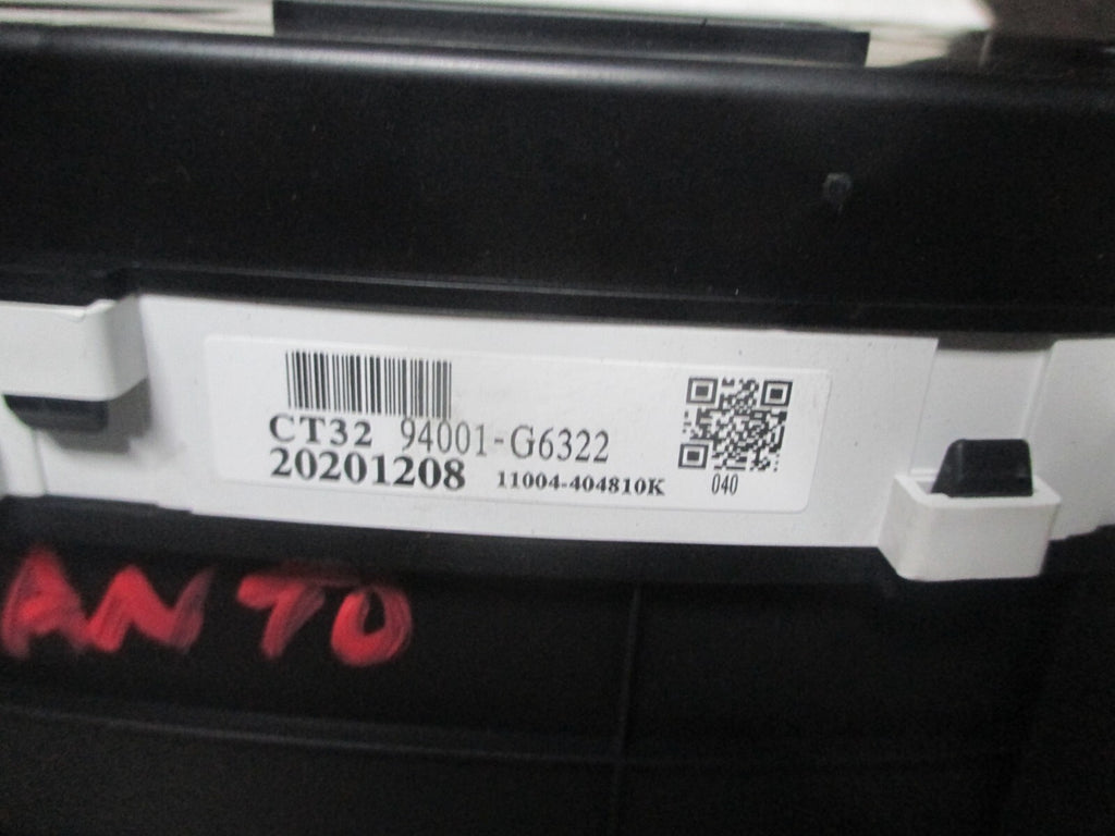 KIA PICANTO MK3 2020 1.0 PETROL SPEEDOMETER INSTRUMENT CLUSTER 94001G6322