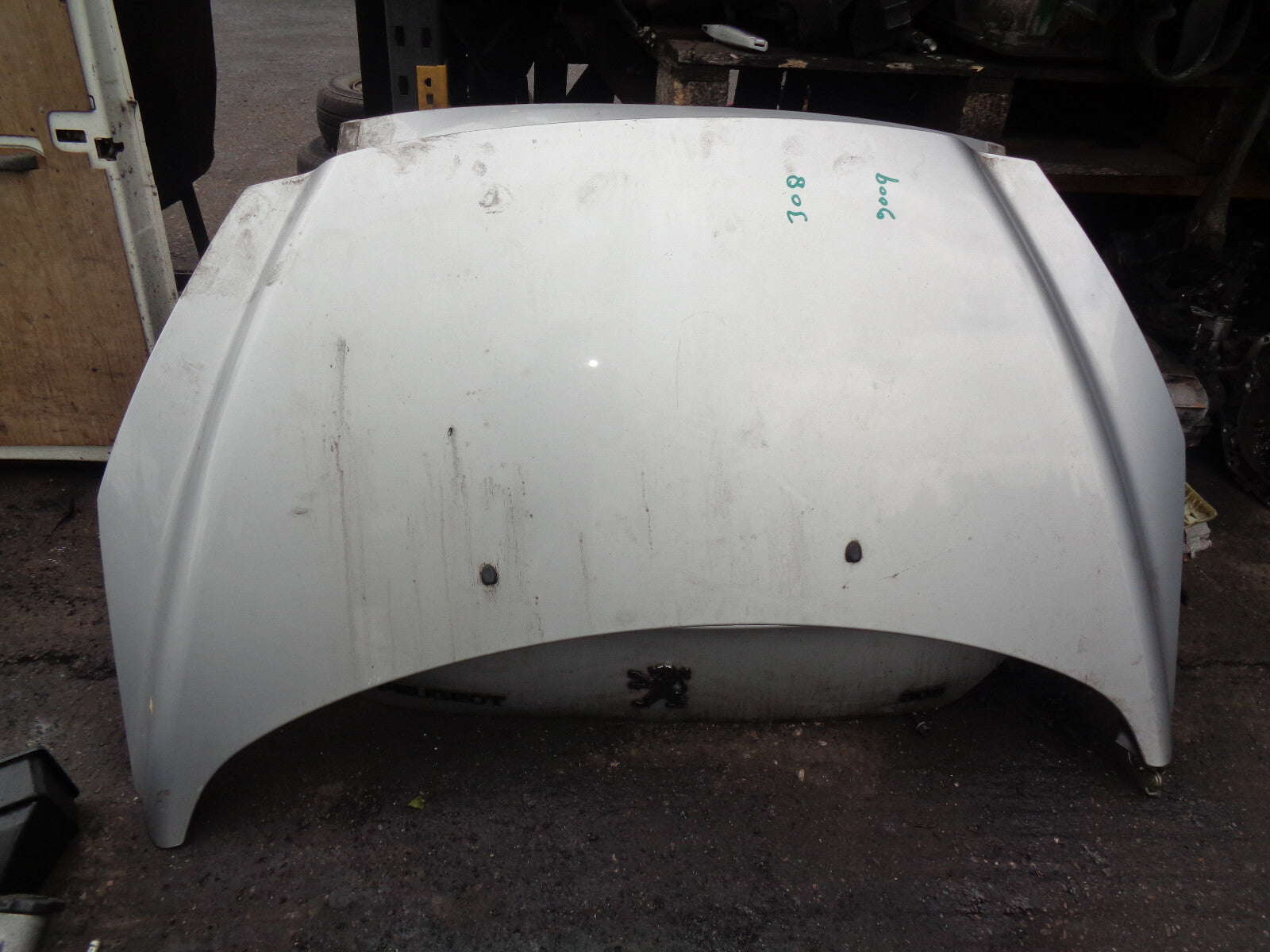 PEUGEOT 308 2008 FRONT COMPLETE BONNET HOOD SILVER