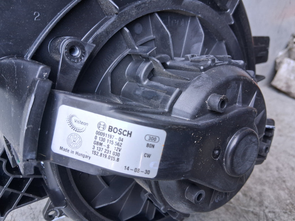 2014 VW VOLKSWAGEN UP 5 DOOR 1.0 PETROL HEATER BLOWER MOTOR FAN 0009119704