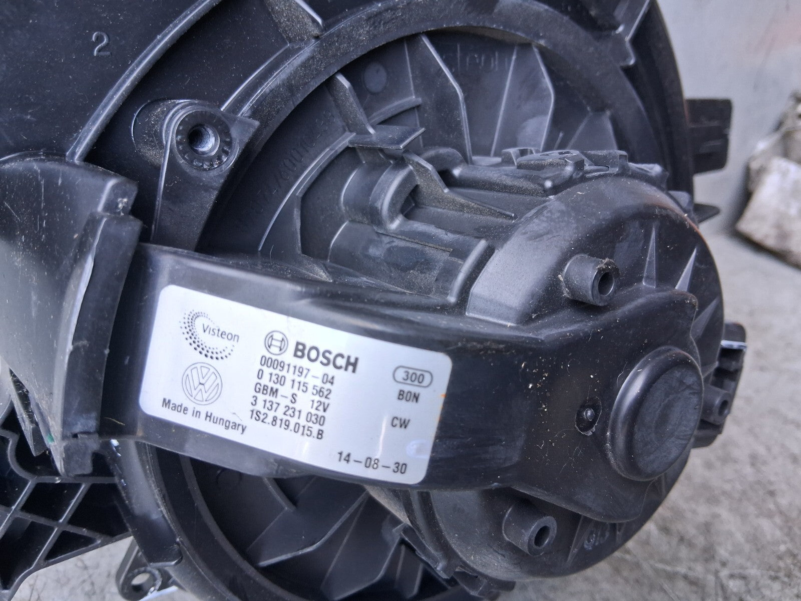 2014 VW VOLKSWAGEN UP 5 DOOR 1.0 PETROL HEATER BLOWER MOTOR FAN 0009119704