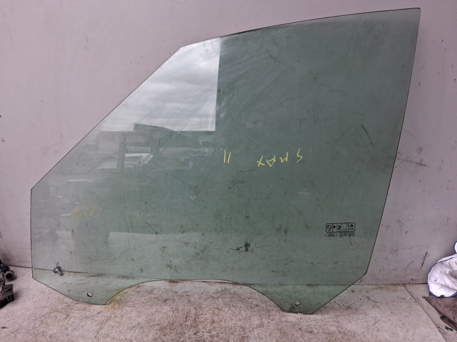 2011 FORD S MAX NSF PASSENGER SIDE FRONT SIDE LEFT WINDOW GLASS 43R001025