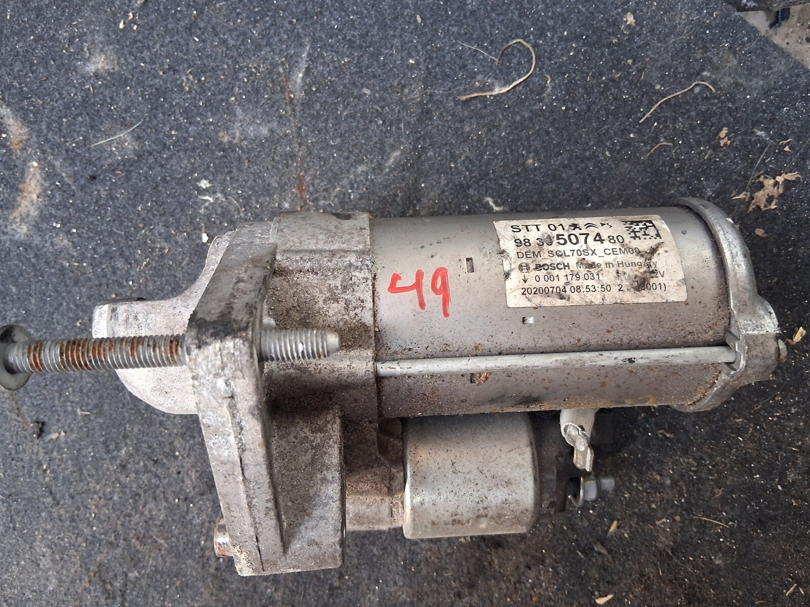 VAUXHALL CROSSLAND X 2020 1.2 PETROL STARTER MOTOR 9830507480