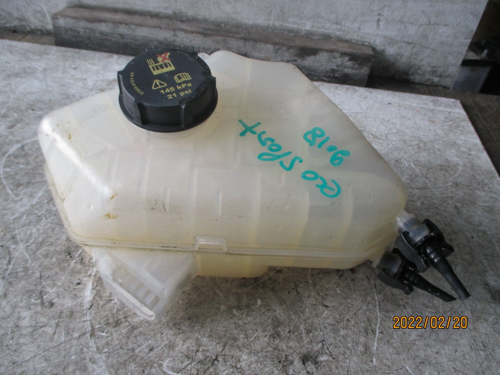 FORD ECOSPORT 2018 1.0 PETROL RADIATOR COOLANT EXPANSION TANK BOTTLE 8V218K218BB