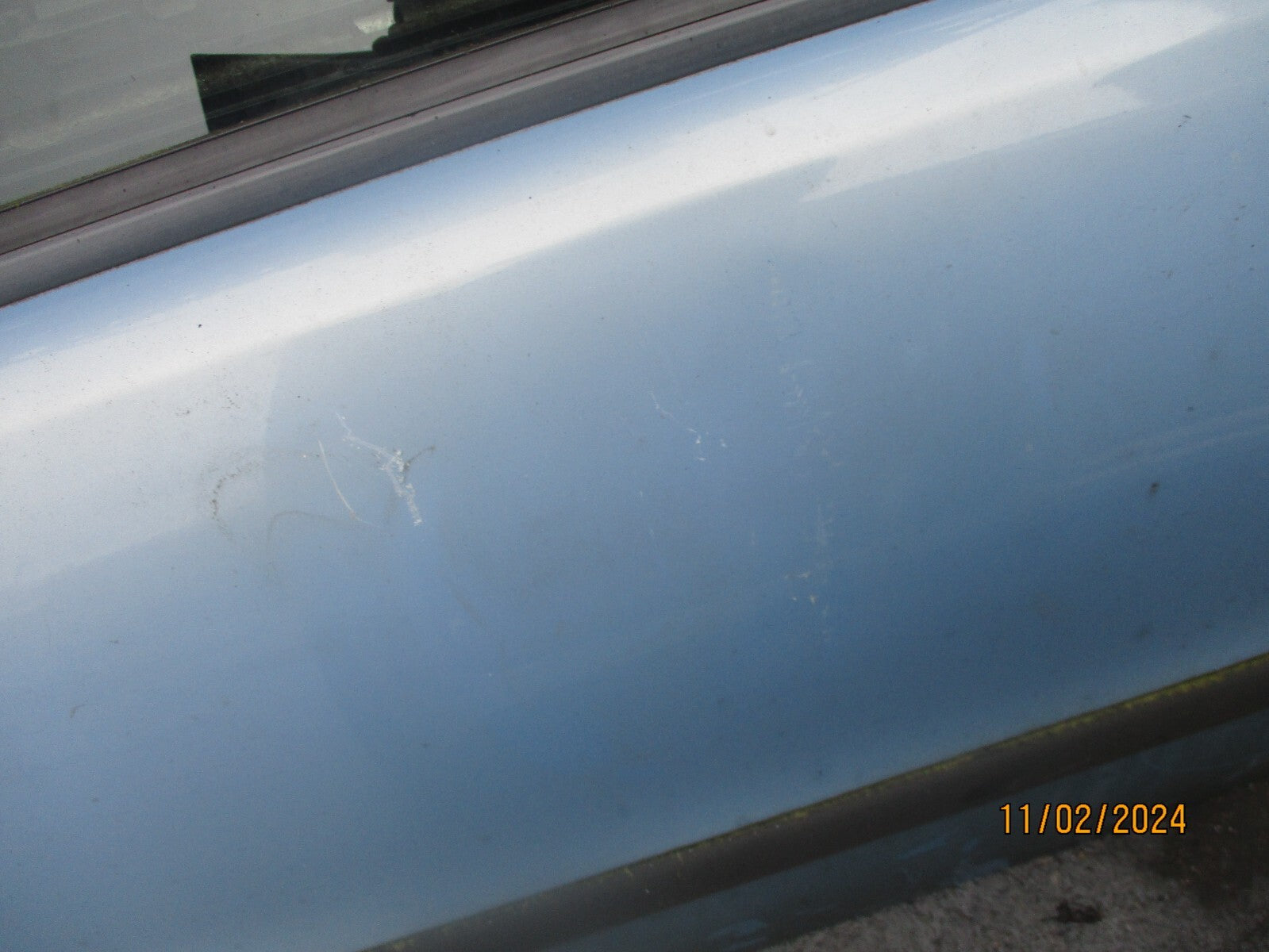 FIAT SEICENTO 2002 3 DOOR NS PASSENGER SIDE COMPLETE DOOR BLUE