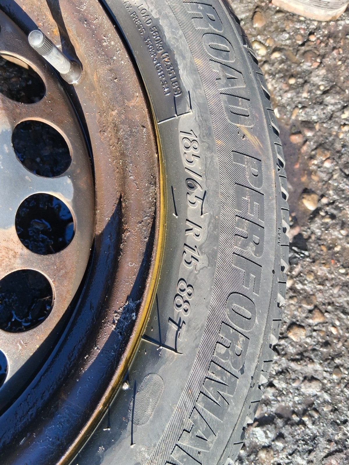 2008 VAUXHALL CORSA D 15 INCH STEEL WHEEL WITH TYRE 185/65R15