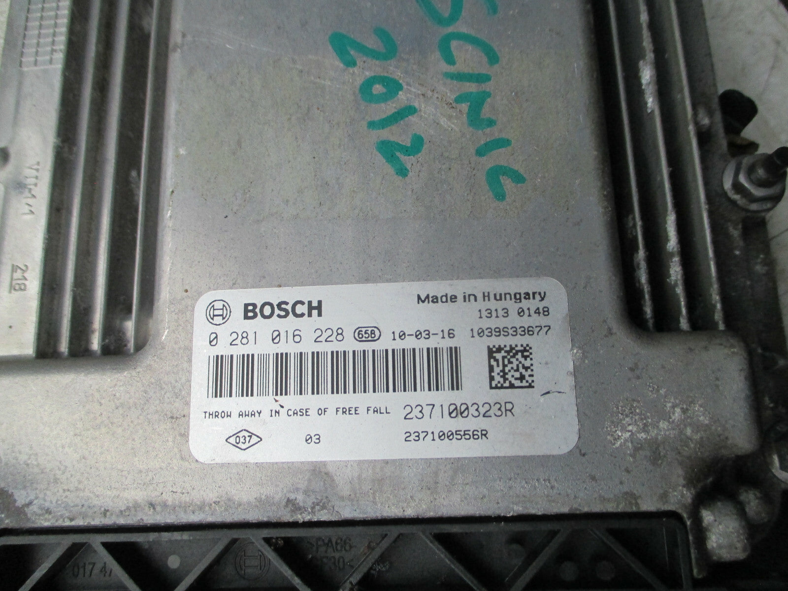 RENAULT SCENIC MK3 2012 ECU ENGINE CONTROL MODULE UNIT 237100323R