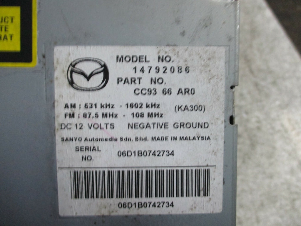 MAZDA 5 2006 MK1 RADIO STEREO CD PLAYER HEADER UNIT 14792086