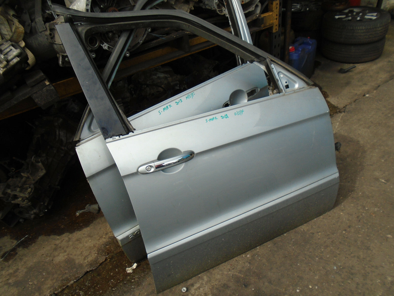 FORD S MAX MK1 2012 OSF DRIVER SIDE FRONT BARE DOOR SHELL GREY