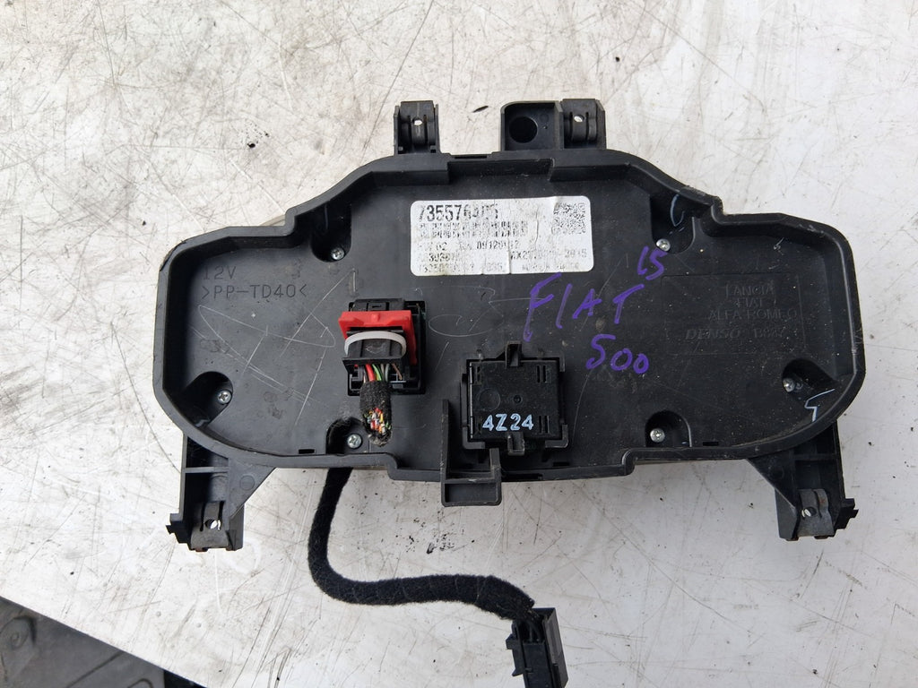 2015 FIAT 500 LOUNGE AC HEATER CLIMATE CONTROL SWITCH PANEL 735595278