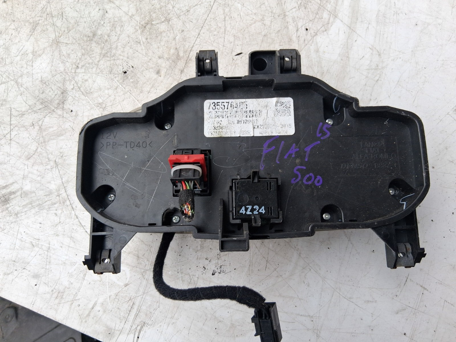 2015 FIAT 500 LOUNGE AC HEATER CLIMATE CONTROL SWITCH PANEL 735595278