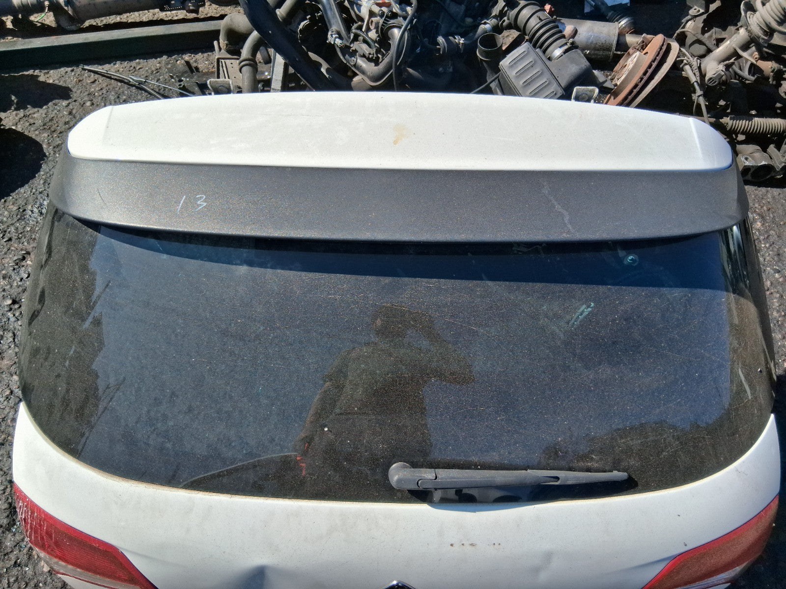 2013 CITROEN C4 MK2 COMPLETE REAR TAILGATE BOOTLID WHITE