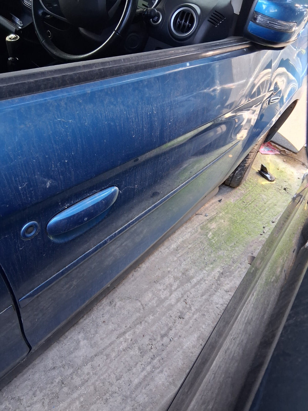 2016 MITSUBISHI MIRAGE MK6 OSF DRIVER SIDE FRONT RIGHT BARE DOOR REMIS BLUE T36