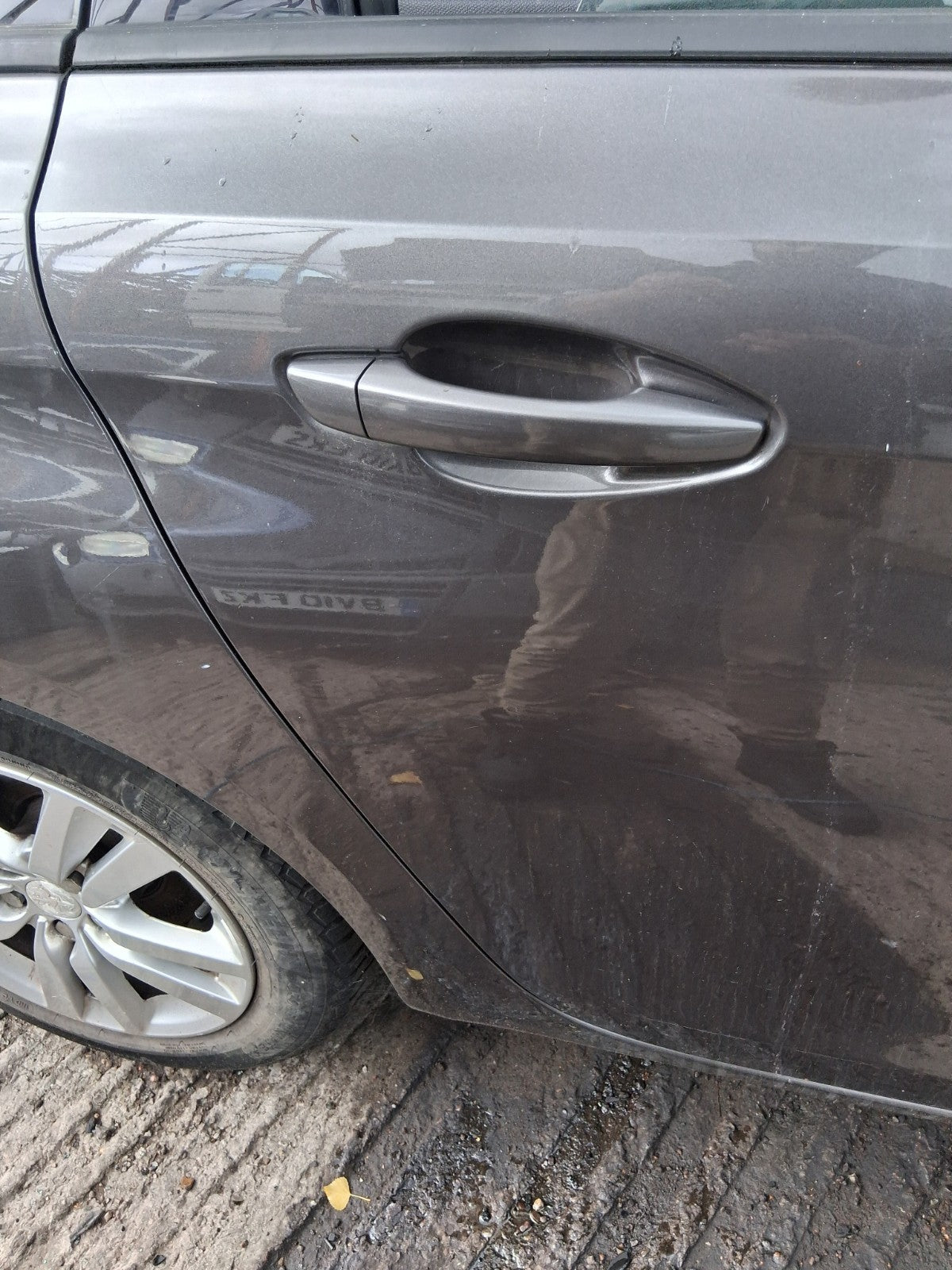 2015 PEUGEOT 308 MK2 ESTATE OSR DRIVER SIDE REAR RIGHT BARE DOOR GREY MOKA KKS