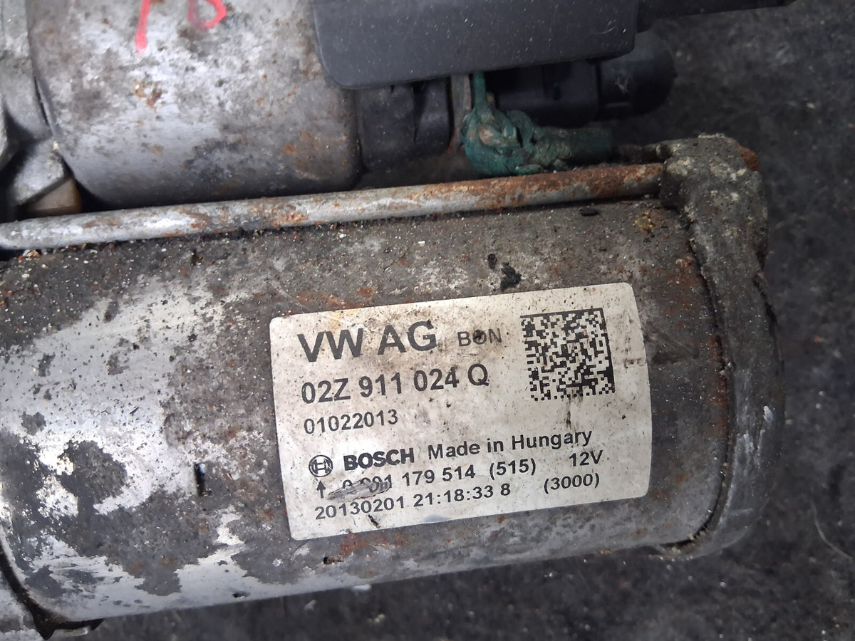SEAT IBIZA MK4 6J 2015 1.4 PETROL STARTER MOTOR 02Z911024Q