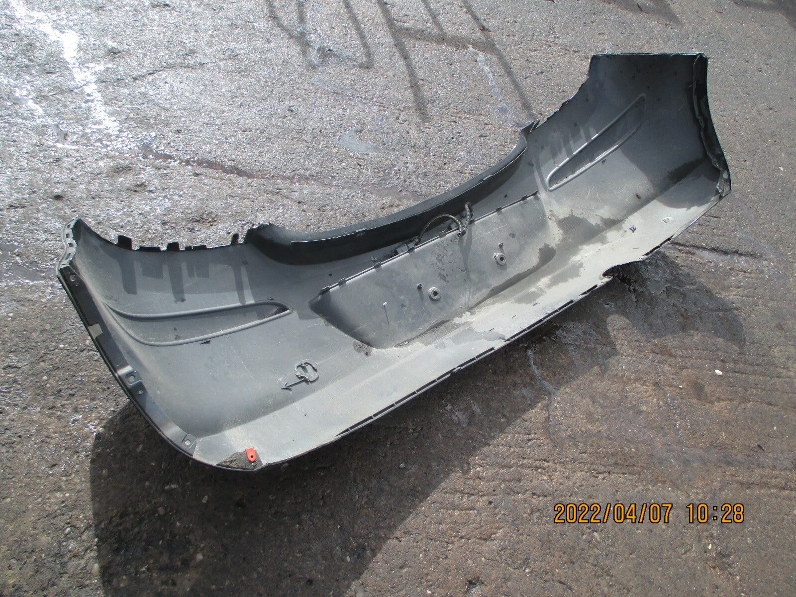 VAUXHALL CORSA D VAN 3 DOOR FACELIFT REAR BUMPER BLACK SILVER PLASTIC TRIM