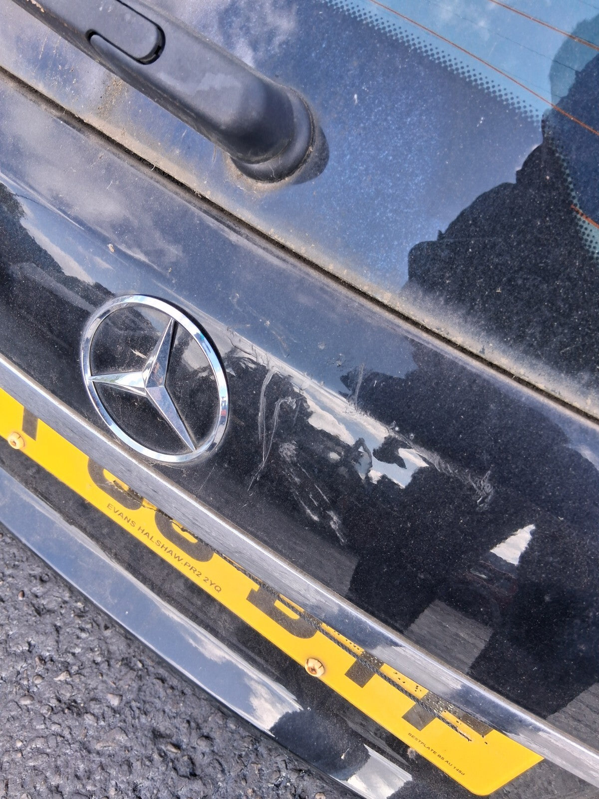 2008 MERCEDES C CLASS ESTATE W204 REAR BOOTLID TAILGATE COMPLETE BLACK 197
