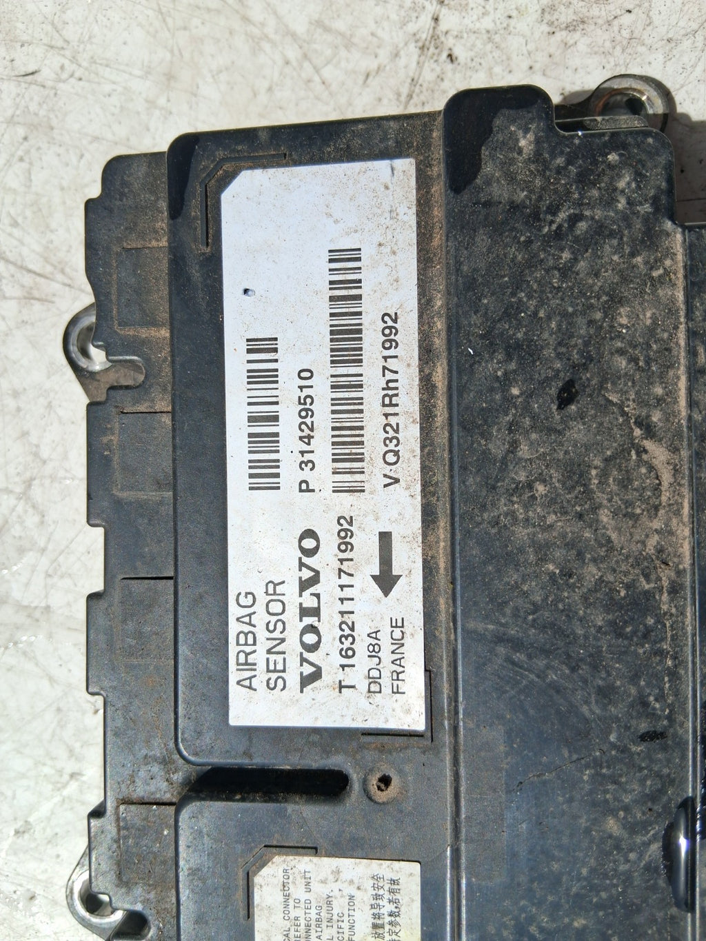2016 VOLVO V40 2.0 DIESEL AIRBAG CONTROL MODULE ECU 31429510