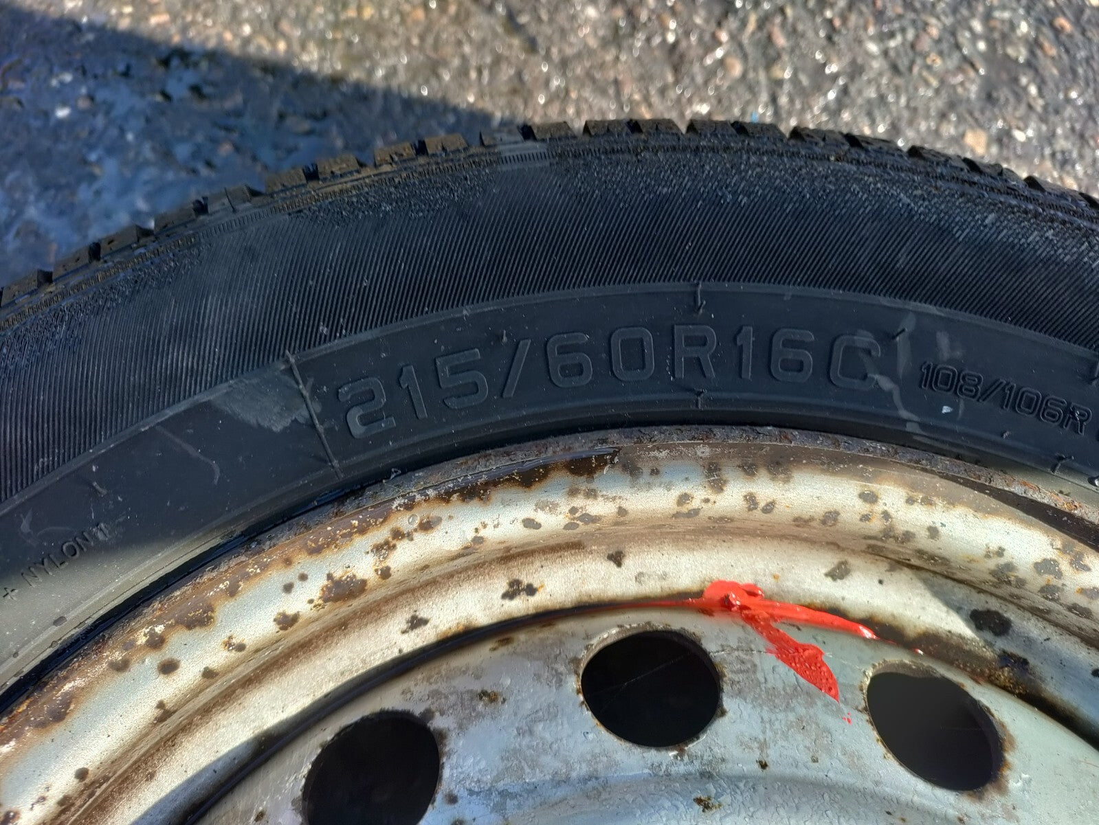 2007 PEUGEOT EXPERT MK2 16 INCH STEEL WHEEL WITH TYRE 215/60R16