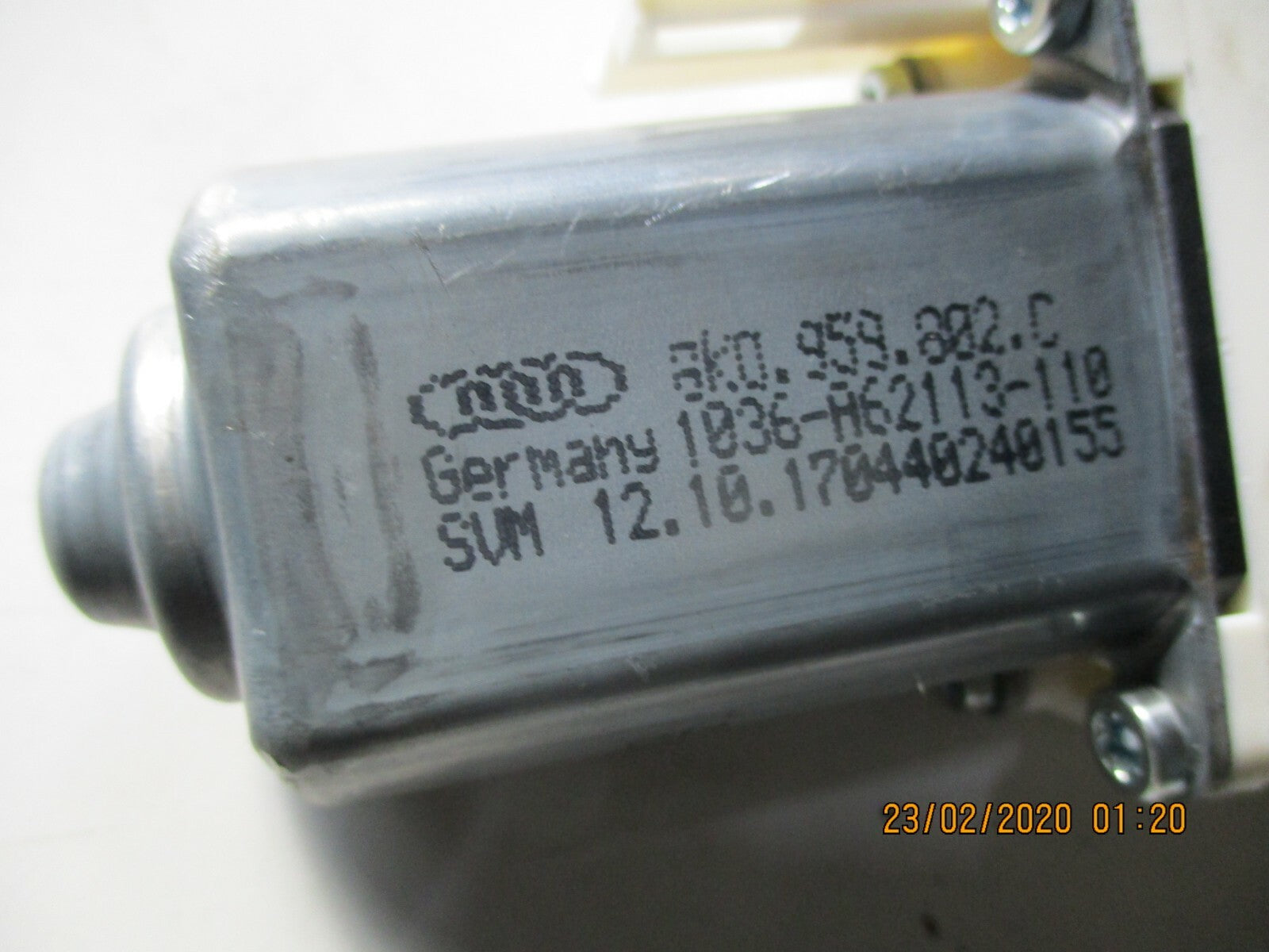 AUDI A1 MK1 2018 3 DOOR OS DRIVER SIDE WINDOW REGULATOR MOTOR 8K0959802C