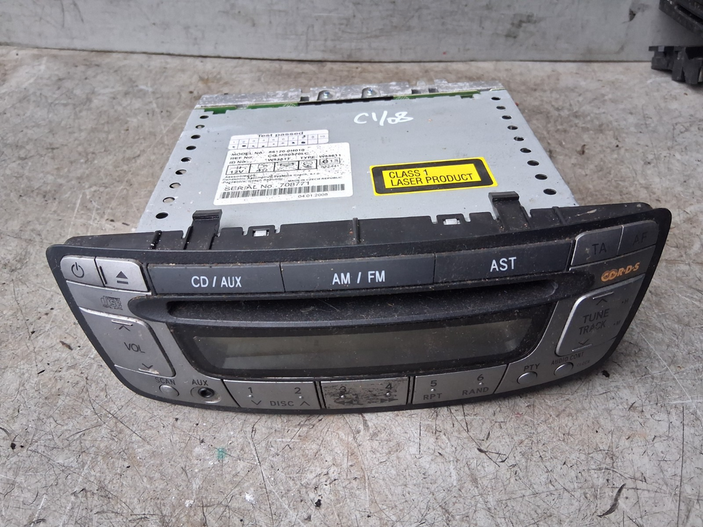2008 CITROEN C1 3 DOOR RADIO STEREO MULTIMEDIA HEAD UNIT 861200H010