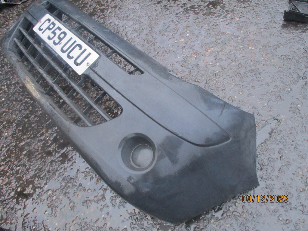 2010 RENAULT KANGOO MK2 FRONT BUMPER COMPLETE BLACK PLASTIC WITH GRILL